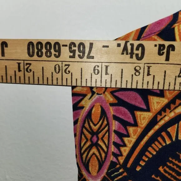 Babydoll Geometric Boho 90s Spaghetti Strap Dress Size XL - Picture 6 of 8